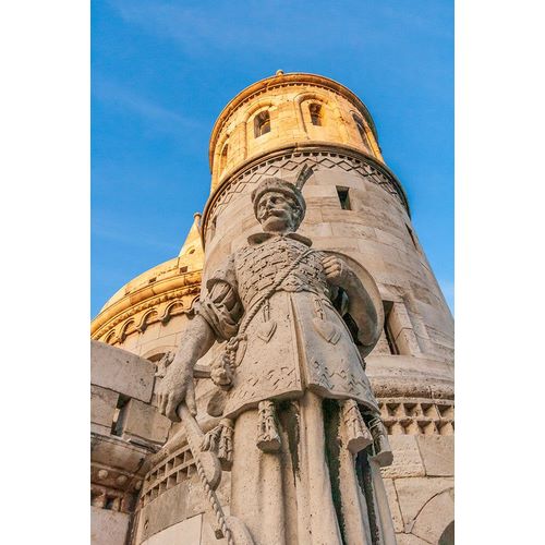 Haseltine, Tom 아티스트의 Hungary-Budapest-Fishermans Bastion and statue of Janos Hunyadi작품입니다.